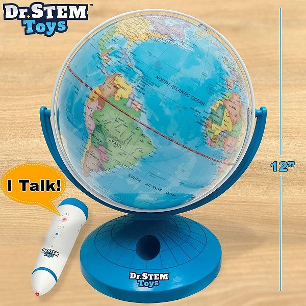 Discovering The World 5 Interactive Globes That Will Spark Kids   Dr. STEM Toys Talking World Globe 