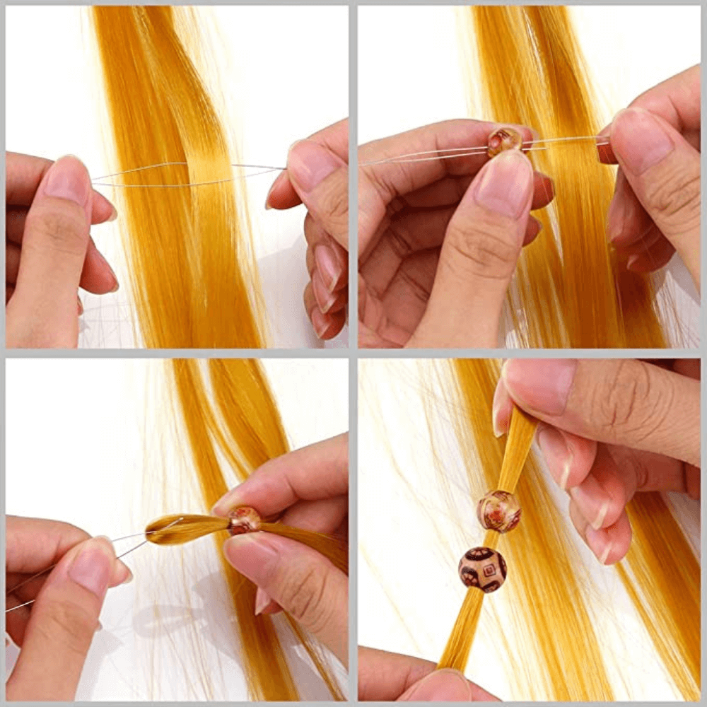 hair beads wooden
